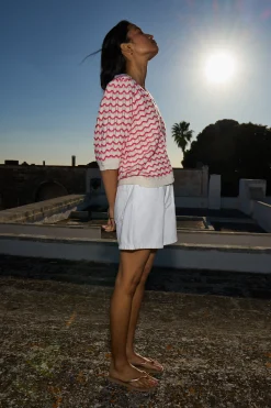 IHARDINA Cardigan à tricot